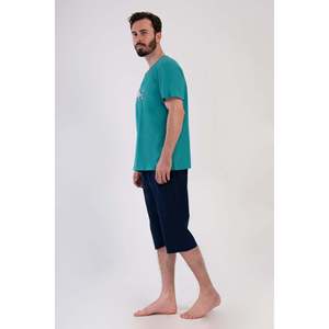 Conjunto de Pantalones Cortos y Camiseta de Cuello Redondo para Hombre CEPLI - PETROL - PETROL - Product Image 2