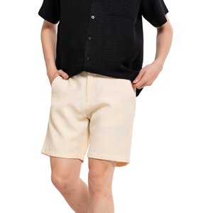 Pantalones cortos de malla de lino y poliéster 100% ODM/OEM para hombre al por mayor, pantalones cortos Cargo formales de cintura media con estampado personalizado, hechos en Vietnam - Product Image 1