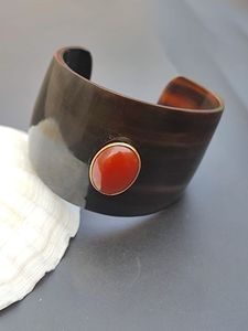 กำไลข้อมือรูปกบกำไลข้อมือควายฮอร์นกำไลข้อมือทันสมัยสร้อยข้อมือหัตถกรรมแฟชั่นใหม่ล่าสุด - Product Image 2