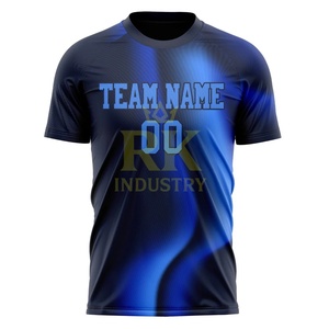 Concevez vos propres maillots de football d'équipe, manches courtes, col rond, séchage rapide, haute qualité, 100% polyester, unisexe - Product Image 6