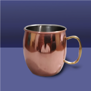 Stainless Steel Copper Pated Mule Mug With Solid Brass Handle Beverage <b>Drinking</b>-ware Hot Sell Steel Mug - Product Image 3