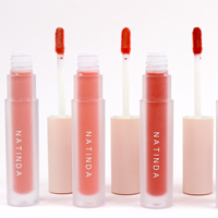 NATINDA Teinte fixatrice de couleur vive en velours mat, soyeuse et durable Marque privée Teinte liquide pour les lèvres Teinte de maquillage végétalienne