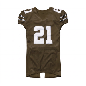 Camiseta de Fútbol Americano Unisex GLORY con Cuello en V, Número 21, Gris, Malla Transpirable, Secado Rápido, Manga Corta Regular, 100% Poliéster, Verano - Product Image 3