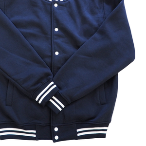 Venta al por mayor de chaqueta universitaria de calidad superior logotipo personalizado bordado calentado a prueba de viento manga larga botón decoración invierno lana - Product Image 5