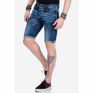 Parche trasero corto vaquero para hombre, gran oferta, personalizado, 100% algodón, tela vaquera, bolsillos delanteros y traseros, cierre de botón con trabillas para cinturón - Product Image 4