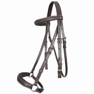 Brida de caballo de alta calidad a bajo precio, venta al por mayor, brida de caballo de cuero indio Real resistente negra a la venta - Product Image 2