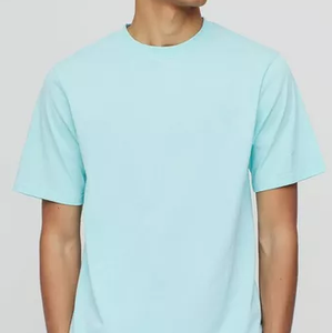 Camiseta de 100% algodón con logotipo personalizado para hombre, camiseta informal regular Lisa holgada con estampado de ropa de calle para verano - Product Image 5