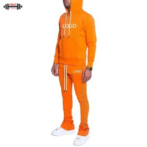2025 Customized Men's <b>Tracksuits</b> 2-Piece Sets Full Zip Athletic Gym Jogging High Quality 100% Cotton Windproof Quick Dry - Product Image 1