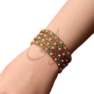 Premium Quality High Performance Gold Plated Freshwater Pearl Natural Stone Trendy Customizable Women's Bangles-Best Selling - Product Image 2