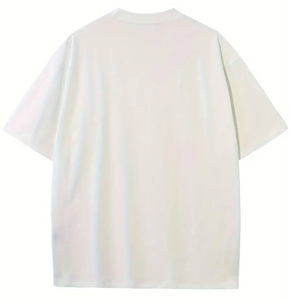 เสื้อยืดคอกลมสีขาวสำหรับผู้ชายเสื้อยืดผ้าฝ้าย100% 280 GSM พิมพ์ลายหน้าจอระบายอากาศได้ดี - Product Image 4