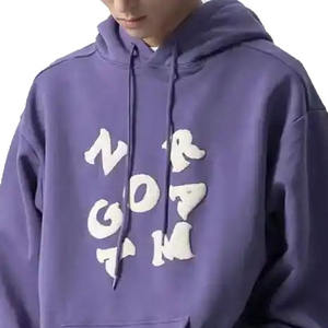 Customizable 100% Cotton Oversized Luxury Designer Puff Printing <b>Hoodie</b> Solid Winter Outdoor Wear New Design Stand 3XL ODM/OEM - Product Image 4