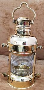 <b>Vintage</b> Merchant Maritime Nautical Ship <b>Lantern</b> 14" Brass Anchor Oil Lamp Home Decor Gift - Product Image 4