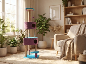 Arbre à chat Amistar Flower Peak de haute qualité pour chats de toutes tailles - Product Image 6