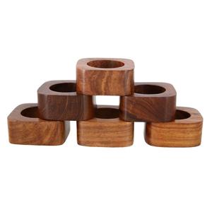 Magnifiques anneaux de serviette classiques en bois naturel écologique pour Noël, design attrayant, tailles personnalisées disponibles - Product Image 6