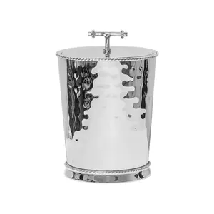 Seau à glace en acier inoxydable martelé or rose, luxe moderne, pour fêtes, refroidisseur de boissons, usage domestique, cuisine et extérieur - Product Image 2