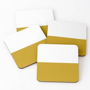 ที่รองแก้วไม้พิมพ์ลายตาราง4ชิ้นชุดอุปกรณ์ครัวใช้ในบ้านและห้องครัว - Product Image 5