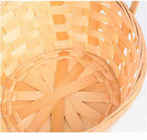 Wholesale Bamboo Storage Serving <b>Basket</b> Trendy Rectangle Design with Handcrafted Gift Handle Made in Vietnam - Product Image 4