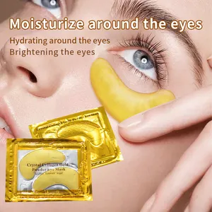 Großhandel Private Label Augen pflege Bio Feuchtigkeit spendende Anti-Falten Entfernen Sie Augenringe Crystal Collagen Gold Gel Augenklappe