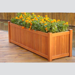 Plante en bois extérieure/Pots de fleurs-Boîtes de jardinière en bois naturel en gros pour le jardinage en plein air fabriquées au Vietnam - Product Image 5