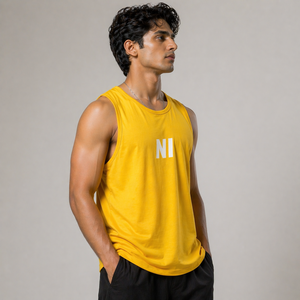 Débardeur surdimensionné pour homme en coton, sans manches, streetwear, pour la gym, respirant, décontracté, été, haute qualité, logo personnalisé Ava - Product Image 2
