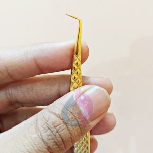 แหนบขนตาสแตนเลสสตีล90องศาทนทานเคลือบทองฉลากตามต้องการ - Product Image 4