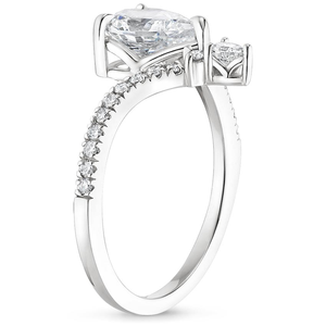 Luxury 10K Gold <b>Fine</b> <b>Ring</b> Pear Cut Moissanite Pave Setting Dazzling Diamond Look Women's Engagement Wedding Bridal Party - Product Image 4