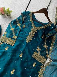 Trendy For Wedding Season Our Sequence Embroidery With Beads Worked <b>Top</b>, Plazzo And Dupatta In Zimmy Choo - Product Image 6