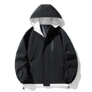 Polyester Softshell Material Custom Solid Plain <b>Jacket</b> For <b>Men</b> High Quality Breathable Warm Heavy-weight Windproof <b>Men's</b> <b>Jacket</b> - Product Image 6
