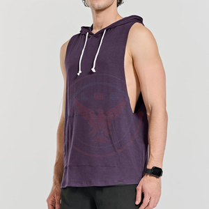 Hoodies sans manches en coton et polyester, design unique, décontractés pour l'hiver, avec poche, légers, en polaire de haute qualité - Product Image 3