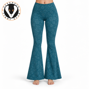 <b>High</b> Quality Bell Bottom <b>Legging</b> Provides Flexible Material Comfortable Construction & <b>Flared</b> Shape For Casual Active & Fashion - Product Image 1