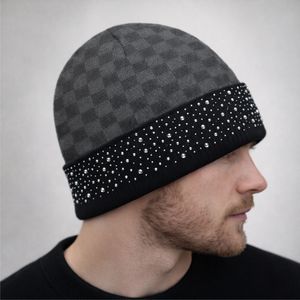 Gorro de Punto Unisex con Pedrería, Gorro de Invierno Elástico con Cristales para Hombre y Mujer - Product Image 2