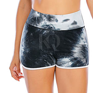 Shorts de sport taille haute respirants à effet froncé pour femme, conception personnalisée, leggings de fitness pour la salle de sport, vente en gros - Product Image 1