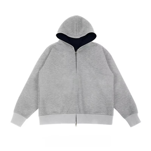 เสื้อฮู้ดผู้ชายสำหรับฤดูหนาว ปักลายตัดสี ผ้าฟลีซ 100% ผ้าฝ้าย ทรงปกติ หนานุ่ม ระบายอากาศได้ดี - Product Image 1