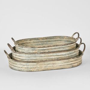 Plateau galvanisé unique pour servir des collations ou des boissons avec une apparence de ferme attrayante et une surface métallique robuste - Product Image 6