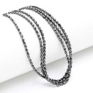 Perles de diamant noir 3-4,5 mm, perles naturelles facettées, diamants en vrac - Product Image 3