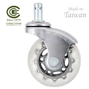 2.5 Inch Office Chair <b>Caster</b> <b>Wheels</b> Chrome with Friction Ring Stem Durable <b>Wheel</b> Roller - Product Image 2