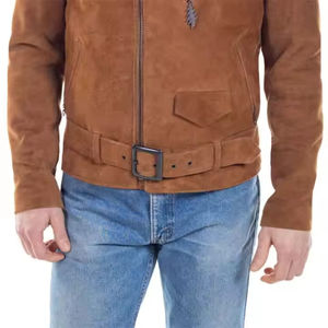 Chaqueta de gamuza de alta calidad para hombre, estilo clásico de gamuza genuina y perfecta para atuendo informal y formal, chaqueta de cuero para hombre OEM - Product Image 6