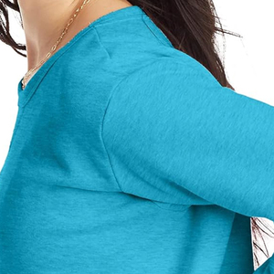 OEM logotipo personalizado impresión nuevo diseño 100% algodón pulóver sudadera para mujer superventas Color sólido para invierno y otoño - Product Image 6