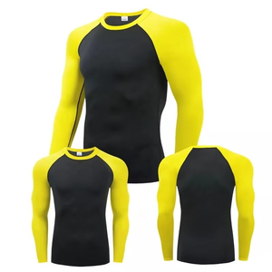 Men's Long Sleeve Rash Guard Quick Dry Gym Clothing with <b>Compression</b> <b>Shirts</b> Customizable Sportswear - Product Image 5