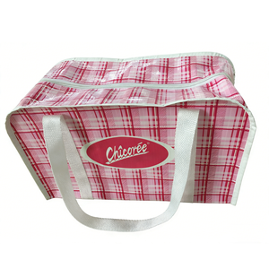 กระเป๋าผ้า PP ลายทางพร้อมซิปปิดและปรับขนาดได้ - Product Image 2