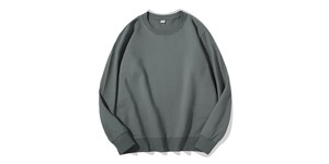 Sweat-shirt à col rond vintage pour femmes 100% coton teint en gros blanc pour la saison d'hiver - Product Image 4