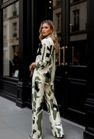 Conjunto de Blusa y Pantalones Estampados para Mujer Turca, Atuendo de Dos Piezas a la Moda