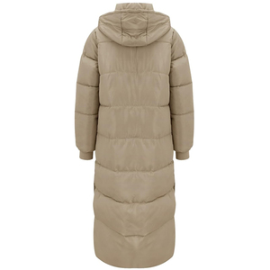 Chaqueta larga acolchada para mujer con diseño de cuello personalizado de manga larga/chaqueta acolchada larga de gran tamaño personalizada para mujer - Product Image 2