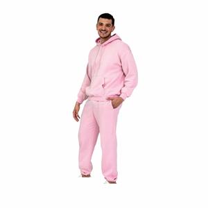 Ensemble de pantalons et sweat à capuche empilés pour hommes 100% coton jogging deux pièces en polaire lourde pour l'hiver - Product Image 3