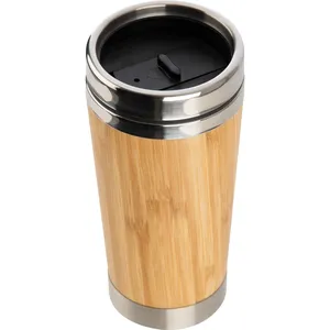 Gobelets personnalisés en bambou et acier inoxydable CHRISTOPH - Gadgets personnalisés - Tasses personnalisables - Product Image 1