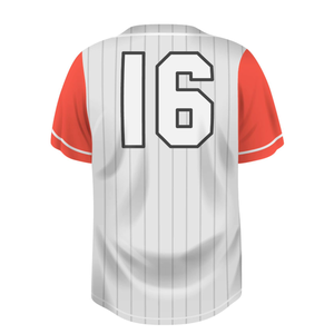 Venta al por mayor de cuello de poliéster uniforme de béisbol personalizable impresión por sublimación completa estilo informal de talla grande jersey de béisbol en blanco - Product Image 4