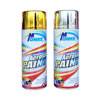 Peinture chromée pigmentée métallique Monke Special 400 ml pour roues en acier inoxydable, effet miroir, application par pulvérisation, revêtement liquide
