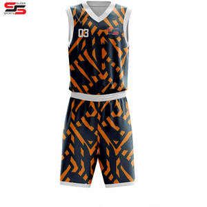 Uniformes de baloncesto antiarrugas para hombres fabricados en poliéster de material duradero profesional - Product Image 1