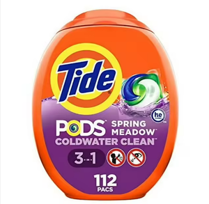 Wholesale USA Direct Tid-e PODS Deep Clean Apparel <b>Detergent</b> Spring Meadow-112 Count HE Compatible at Discount Rate Ready Ship - Product Image 1