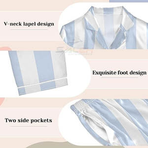 Ensemble de pyjama confortable avec ceinture élastique et ensemble de vêtements de nuit d'été en tissu léger pour femmes avec matériau respirant - Product Image 3